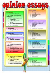 English Worksheet: opinion essays