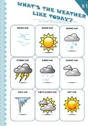 English Worksheet: Weather