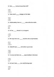 English worksheet: Much many practice