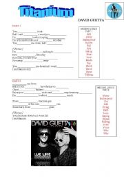 English Worksheet: TITANIUM by David Guetta/Sia