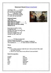 English worksheet: Homeward Bound