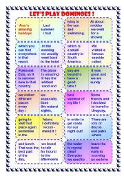 Reading comprehension with dominoes