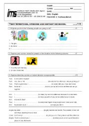 English worksheet: Test the future