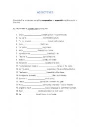 English worksheet: Adjectives