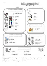 English Worksheet: Police versus crime