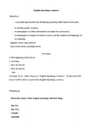 English Worksheet: English-speaking countries
