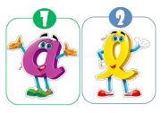 English Worksheet: Flash Card - The vowels to cut  3 Pages