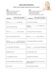 English Worksheet: Modal auxiliaries should or shouldnt