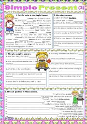 English Worksheet: Simple Present  (3)