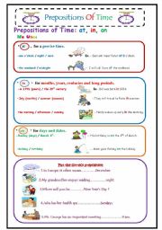 Prepositions Of Time..