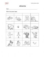 English Worksheet: American vs British English and Opposites (adjectives)