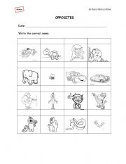 English worksheet: American vs British English and Opposites (adjectives)