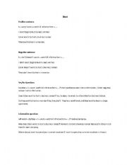 English Worksheet: Want Would like