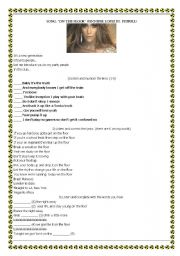 English Worksheet: SONG: oN THE FLOOR (JENIFFER LOPEZ)