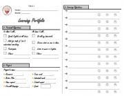 English Worksheet: Learning Portfolio