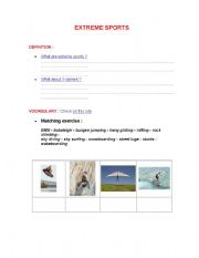 English Worksheet: sports