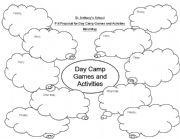 English Worksheet: Mind map for Day Camp Activities