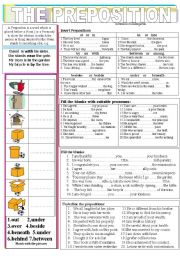 English Worksheet: Prepositions