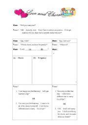 English worksheet: Household Chores:  equal roles and frequency words