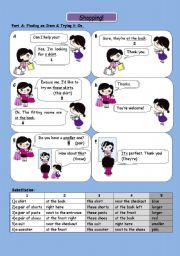 English Worksheet: Shopping- Part3-finding Items and Paying