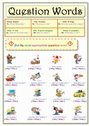 English Worksheet: Question Words ...