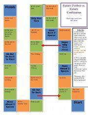 Future Perfect vs. Future Continuous board game