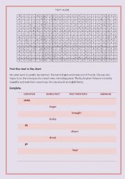 English Worksheet: Text Maze