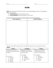 English worksheet: Sectors of Work