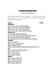 English Worksheet: Passives Quiz