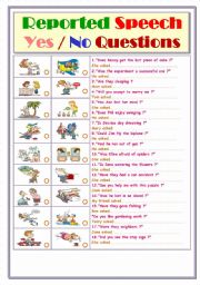 English Worksheet: Reported Speech ..