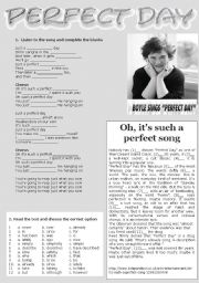 English Worksheet: Perfect Day Susan Boyle