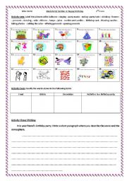 English Worksheet: section 4 Happy birthday