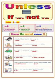 English Worksheet: Unless