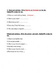 English worksheet: Statemtent or question