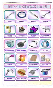 English Worksheet: MY KITCHEN