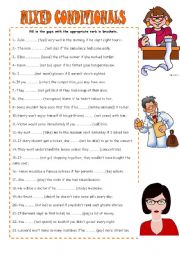 English Worksheet: MIXED CONDITIONALS