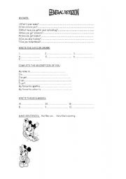 English worksheet: General Revision 3rd form