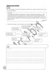 English Worksheet: writing about family matters