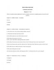 English Worksheet: Frankenstein Penguin Readers Level 3 Ch 8-9-10 Vocab and Comprehension