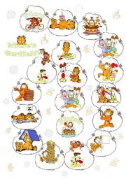 English Worksheet: Boardgame prepositions with Garfield