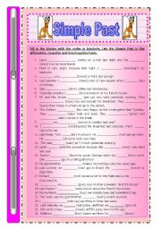 English Worksheet: Simple Past 