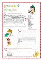 English Worksheet: PRESENT SIMPLE  