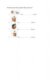 English Worksheet: Prepositions of Place