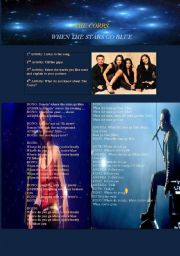 English Worksheet: Listening - The Corrs & Bono - U2 - When the stars go blue.