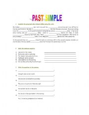 English Worksheet: PAST SIMPLE