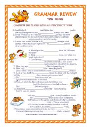 English Worksheet: Grammar review - tenses