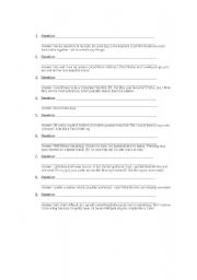 English Worksheet: Whats the question?