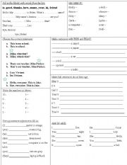 English worksheet: Easy worksheet