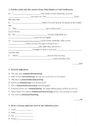 English worksheet: Intermediate English final Exam