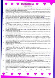 English Worksheet: The Valentine Box _text and questions (12.02.12)